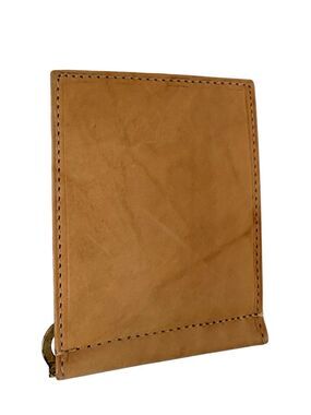 Paul & Taylor Tan Genuine Leather Bifold Money Clip Wallet Handcrafted